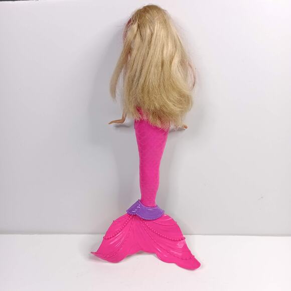 BARBIE Dreamtopia 13" Mermaid Doll Light-Up Rainbow Tail Blonde Hair Pink‎ Tiara - Picture 6 of 7